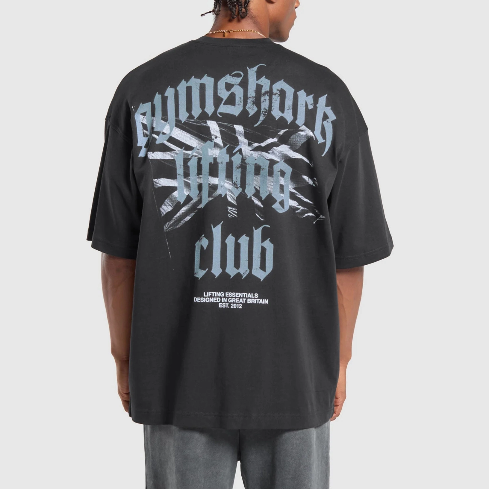 GYMSHARK Union Jack Lifting Club T
