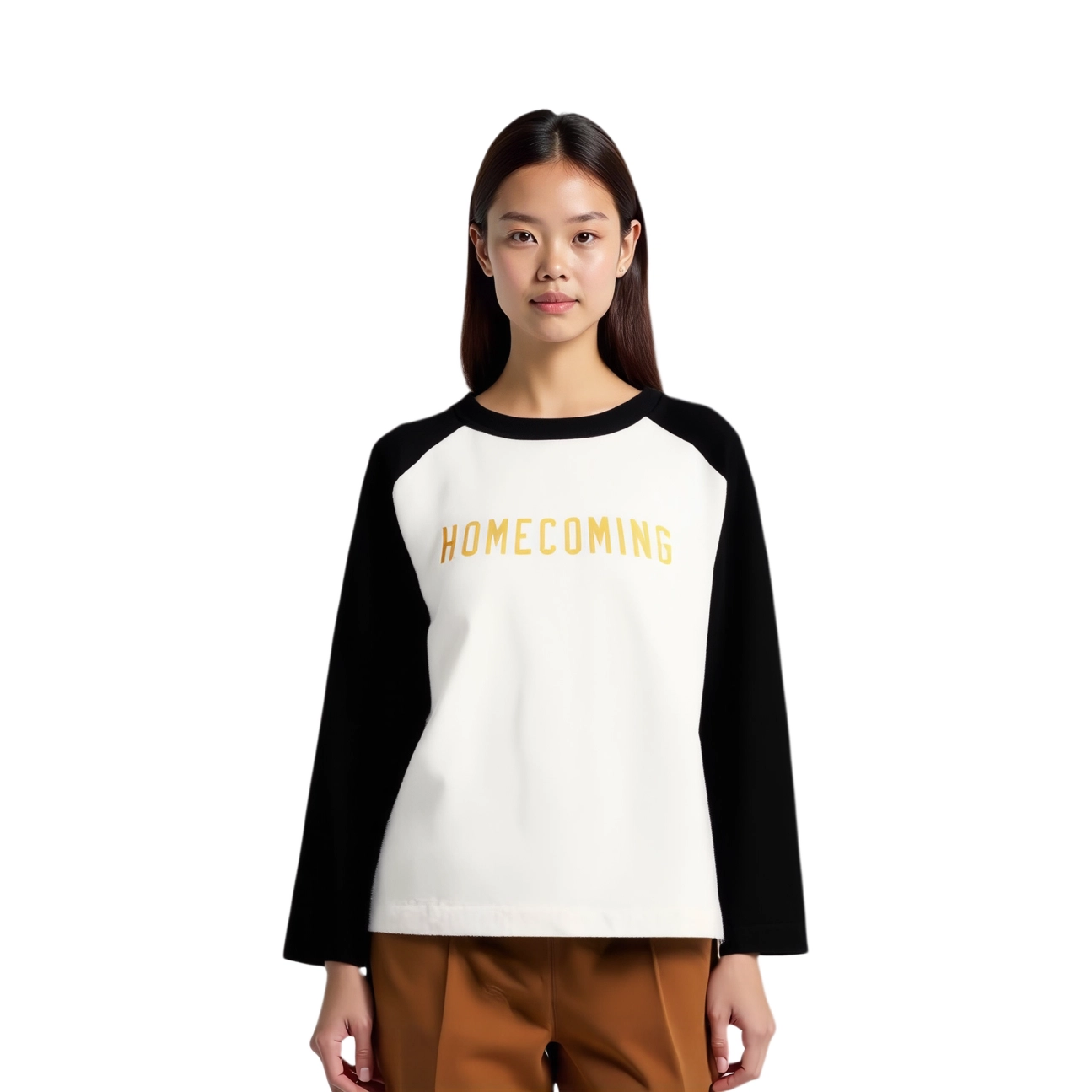 Fear of God Essentials FALL24 HOMECOMING Womens Tri-Blend Baseball Shirt T BLACK