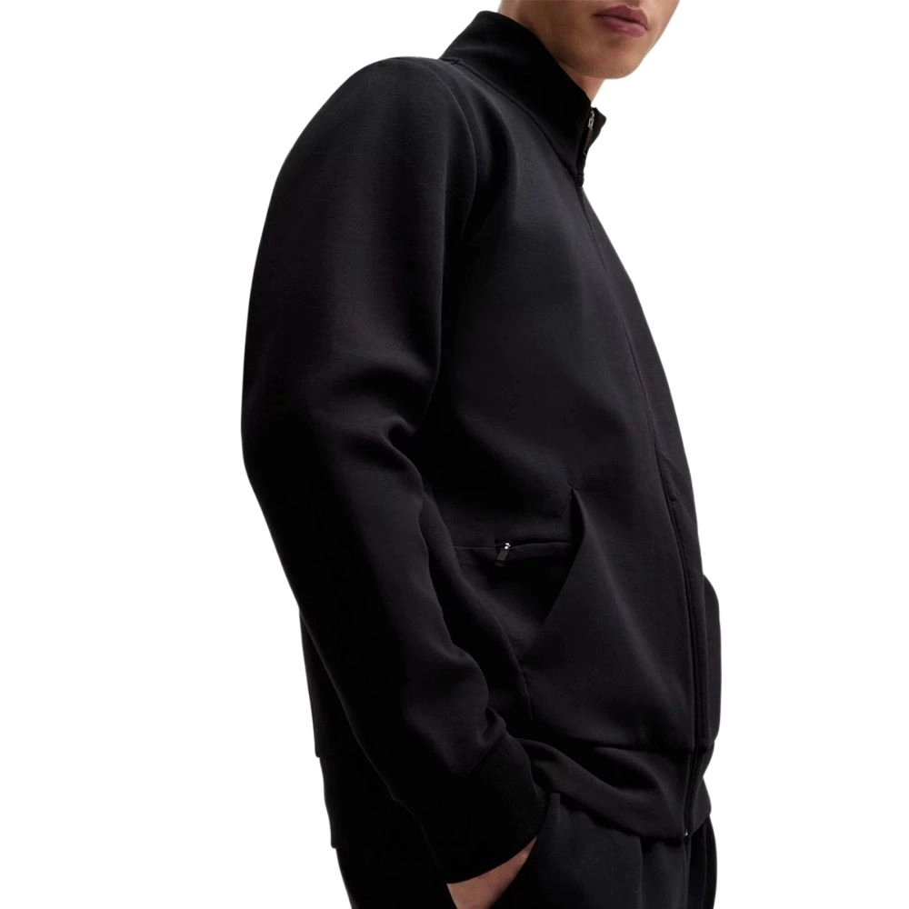 HUGO BOSS Stretch-Cotton Zip-Up Sweatshirt With Logo Print
