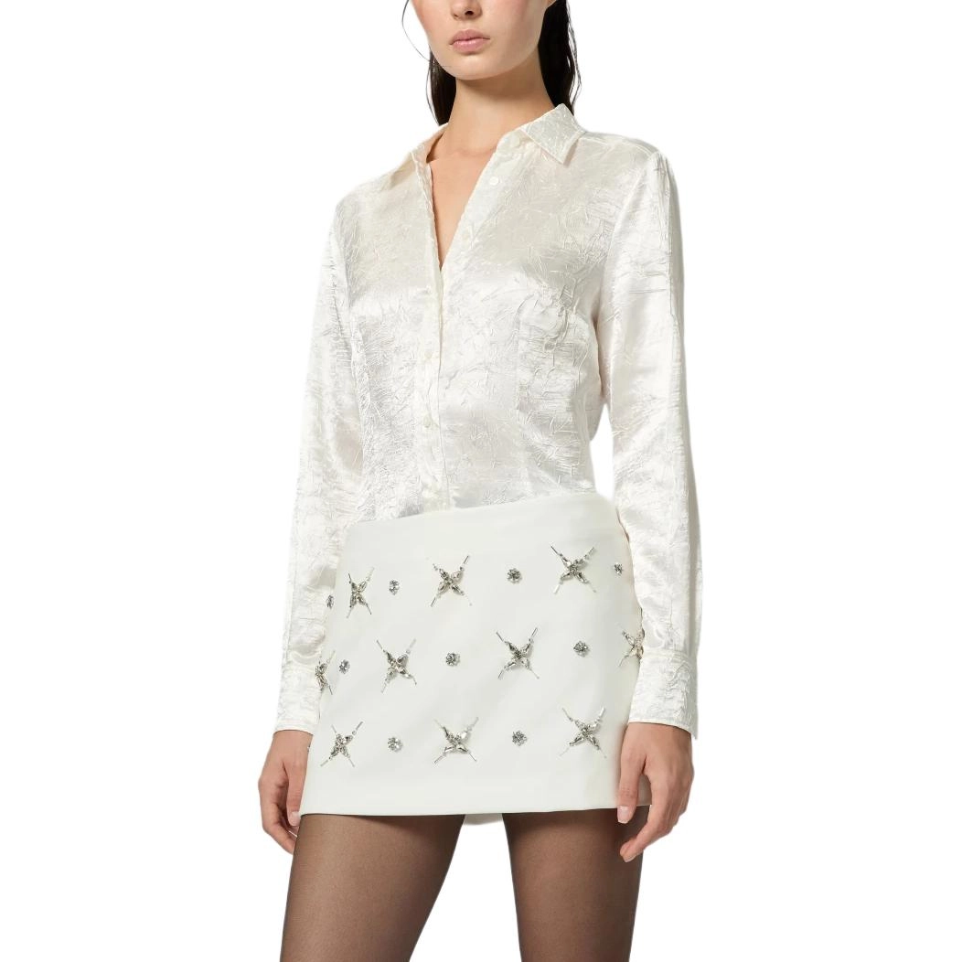 PINKO Crumpled-Effect Satin