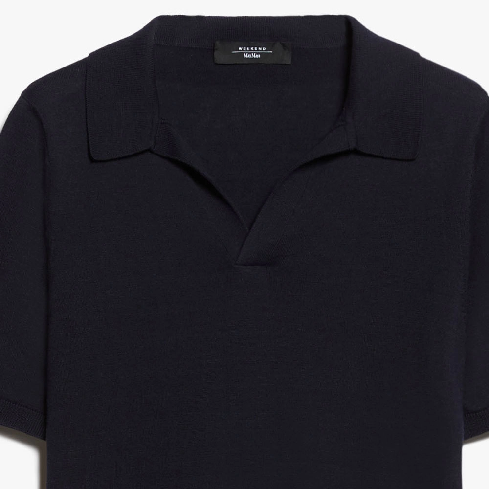 WEEKEND MaxMara Roncolo Silk And Cotton Yarn Polo Sweater VPolo