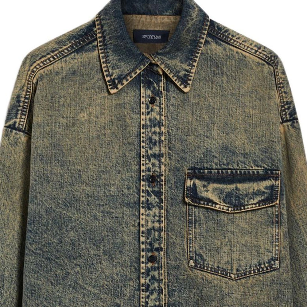 SportMax Targa Oversized denim blouse