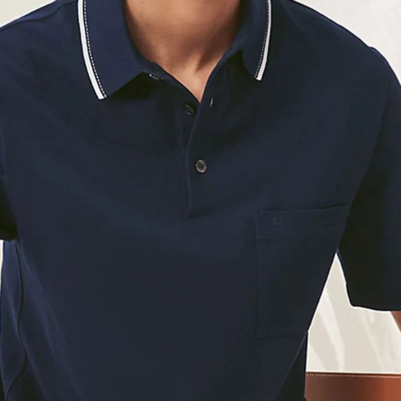 HERMES SS22 Piqures Sellier Polo