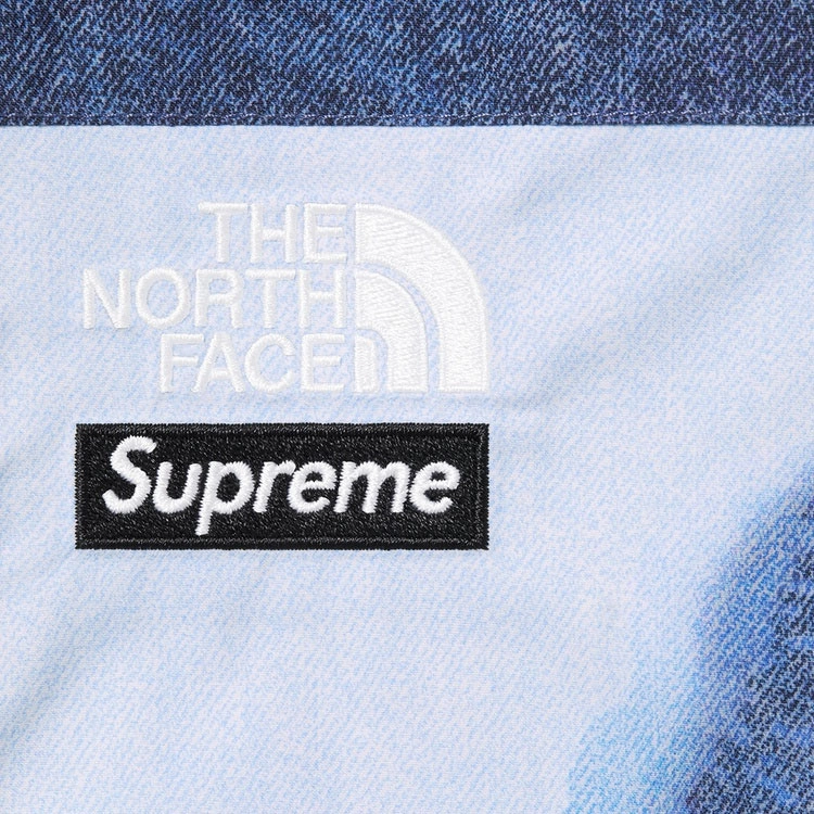 Supreme FW21 Week 17 x The North Face Bleached Denim Print Mountain Pant