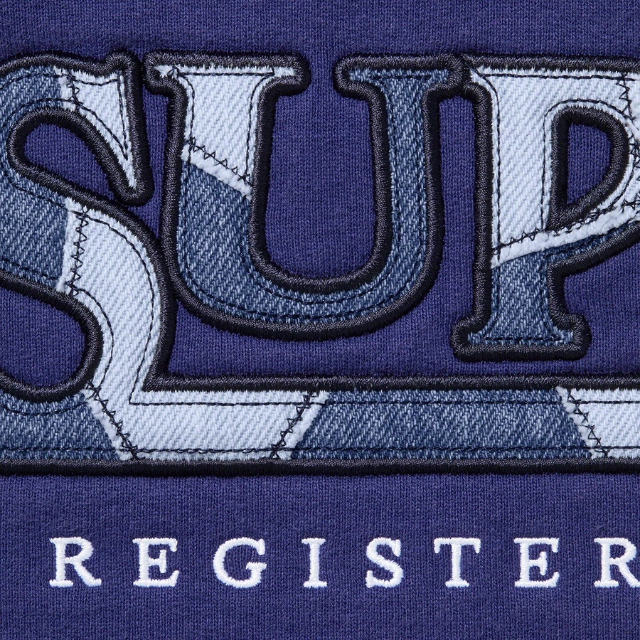 Supreme SS21 Week 17 Denim Logo Hooded Sweatshirt