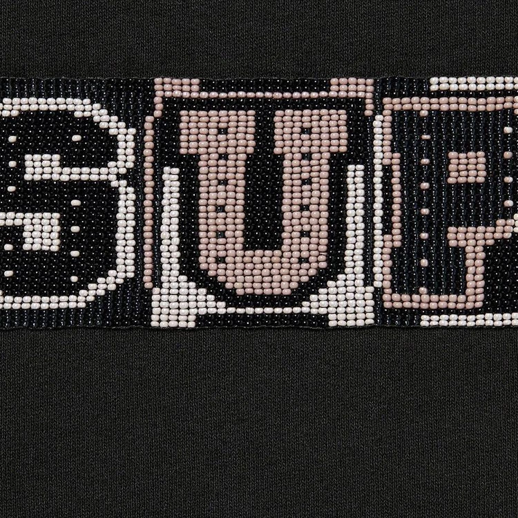 Supreme SS23 Week9 BEADED HOODED SWEATSHIRT Logo
