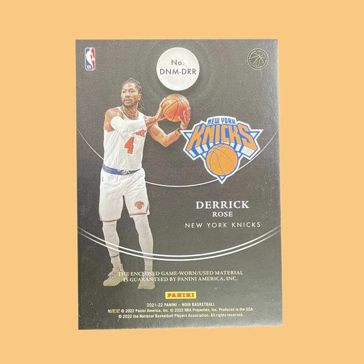 PANINI 2021-22 Noir Derrick Rose patch 1625