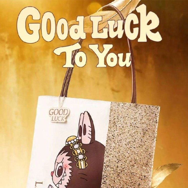 POP MART LABUBU GOOD LUCK TO you canvas