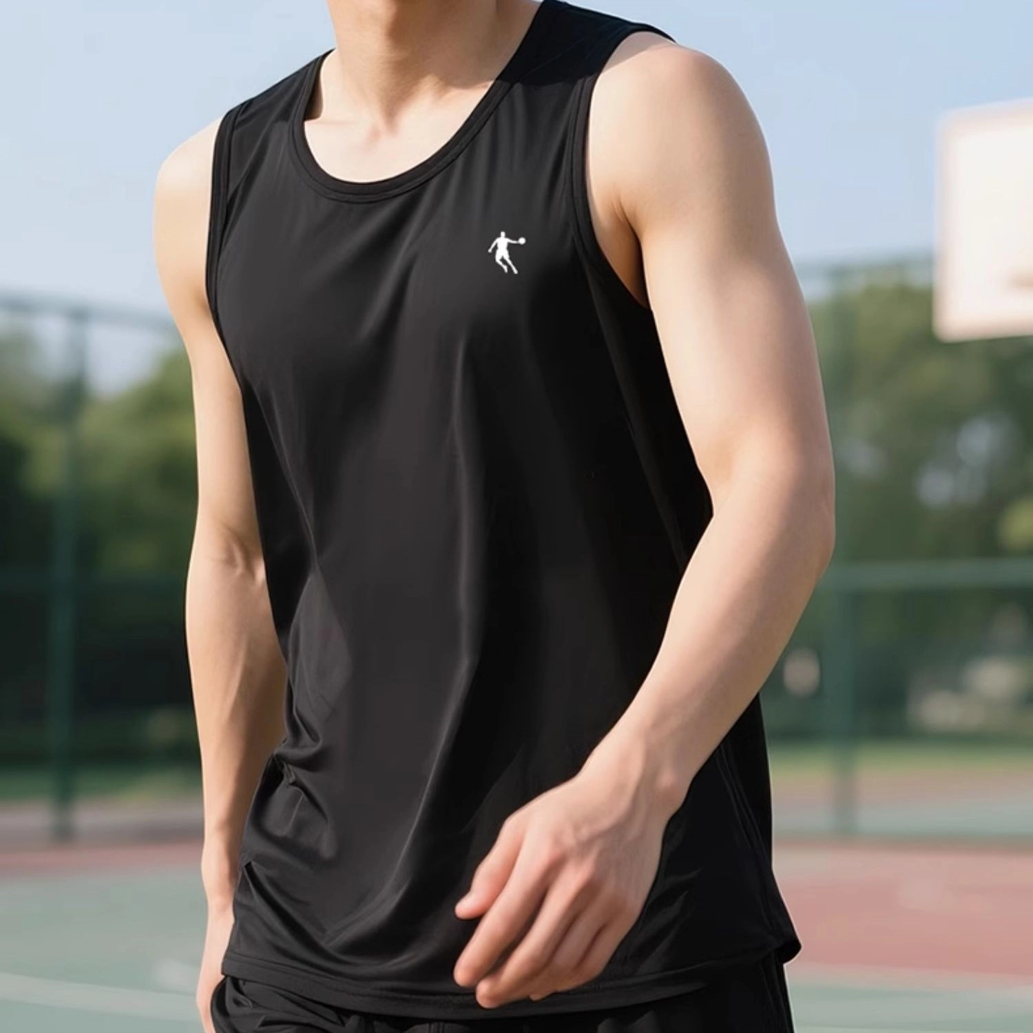 乔丹 透气健身运动无袖背心 男款 黑色