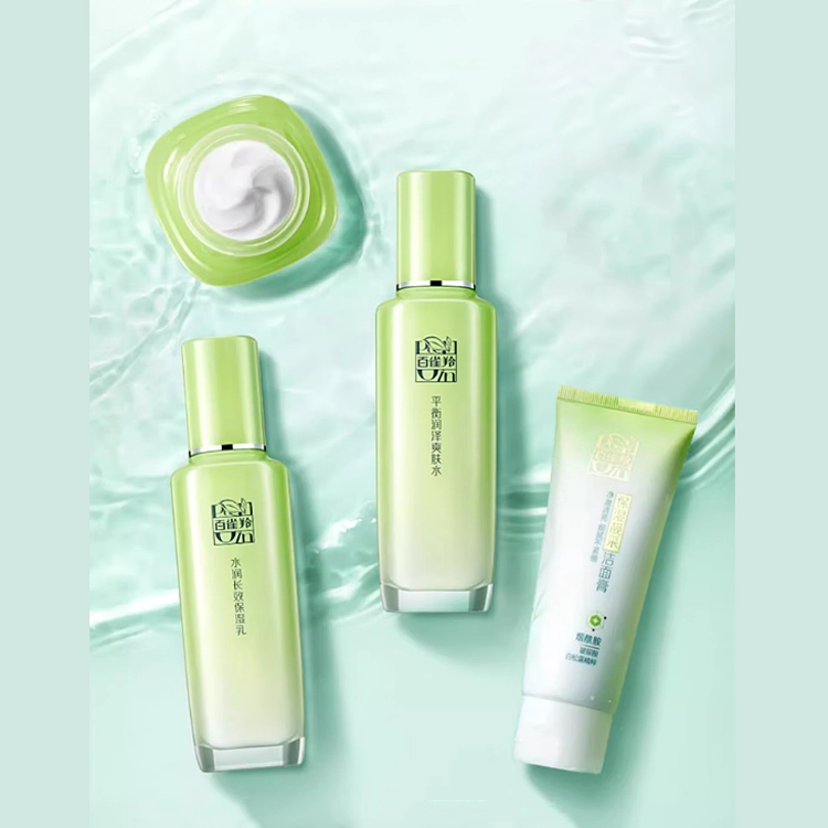 百雀羚 草本精萃洁面水乳霜 保湿清爽补水