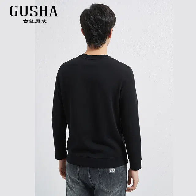 古鲨 简约字母时尚柔软长袖卫衣 男款