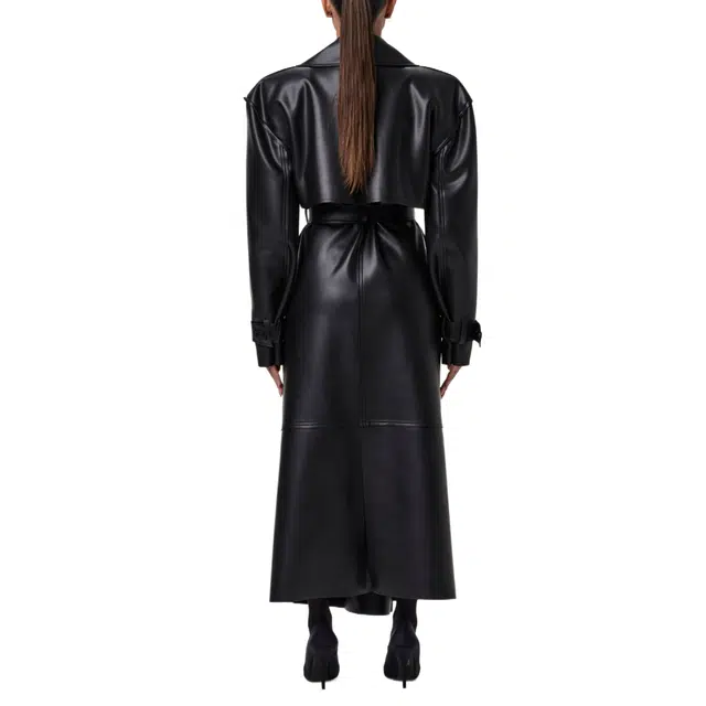 NAKED WARDROBE Trench Coat Vegan Leather