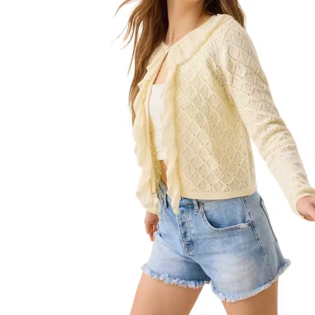 ALTAR'D STATE Sydney Ruffle Cardigan