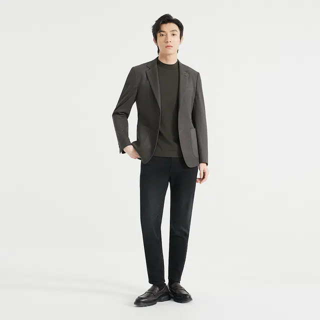 利郎 商务简约时尚休闲外套百搭修身长袖西装 男款