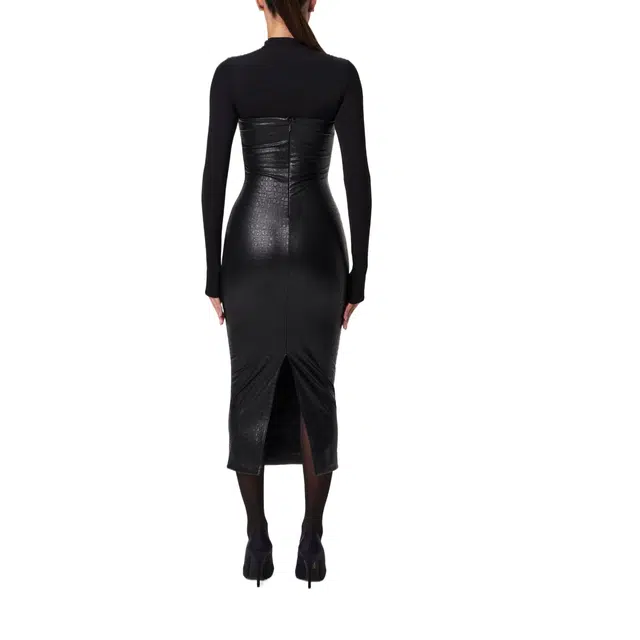 NAKED WARDROBE Tube Midi Dress Crocodile