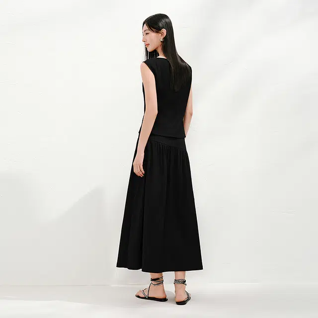 玖姿安娜蔻 时尚时尚简约通勤百搭休闲套装 女款 素黑