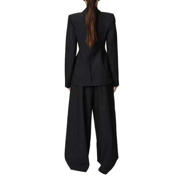 NAKED WARDROBE Suiting Pleated Wide-Leg Pant