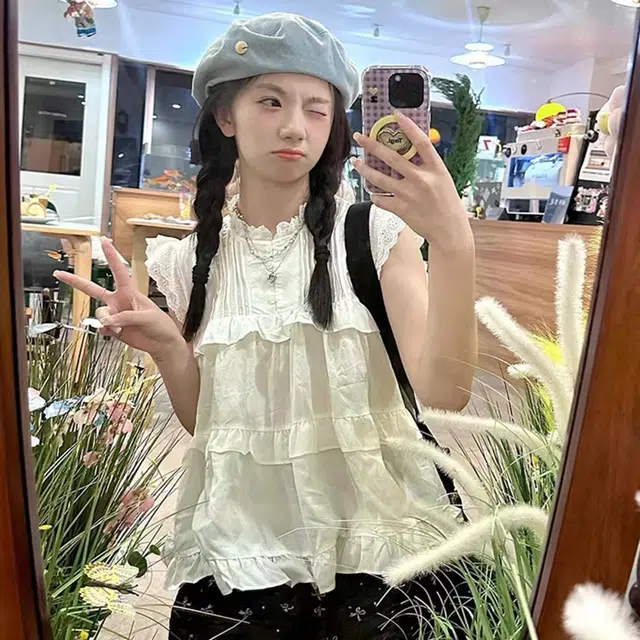 恩僾德 纽扣牛仔高颜值韩版小众设计显脸小云朵大头围 聚酯纤维 贝雷帽 男女同款情侣款