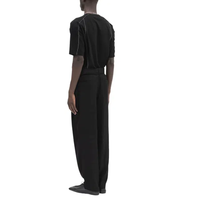 BESLOW LOOSE FIT STRING SILKY SLACKS