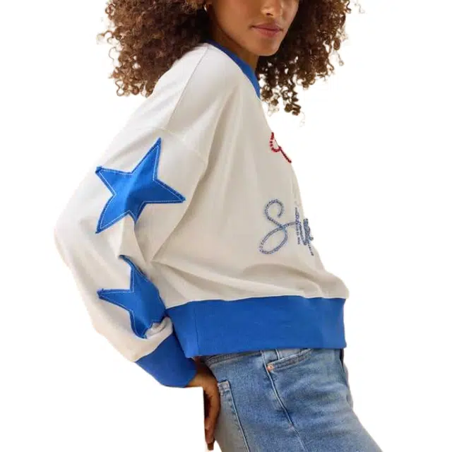 ALTAR'D STATE Stars and Stripes Beaded Crewneck