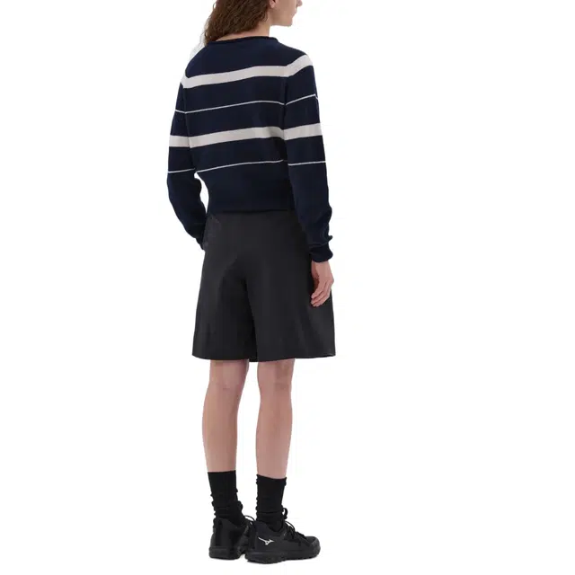 MARGARETHOWELL STRIPED ROLL EDGE JUMPER CASHMERE COTTON
