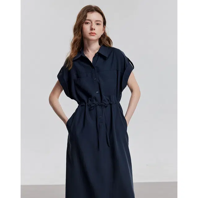 初语 时尚舒适百搭短袖连衣裙 女款