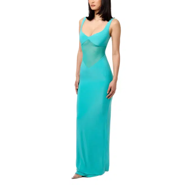 NAKED WARDROBE Mesh Contrast Dress Hourglass