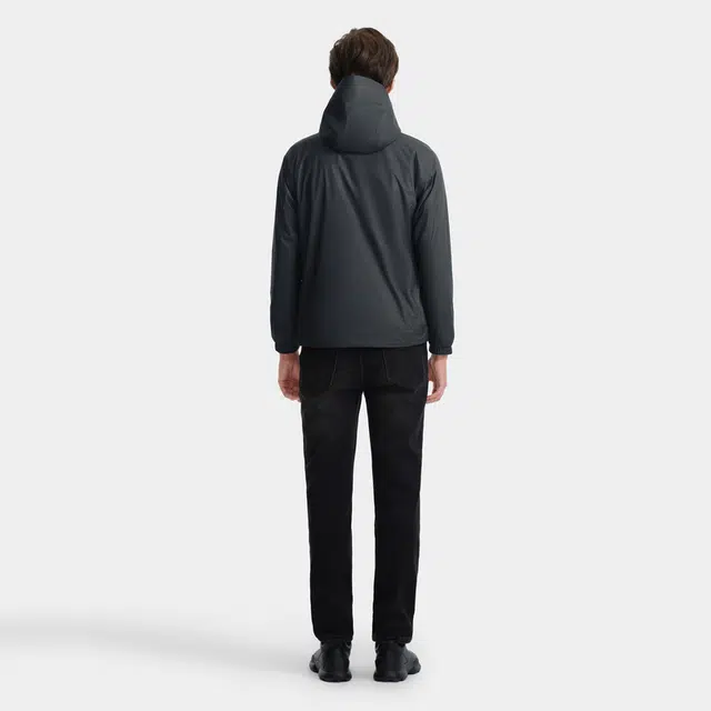 比音勒芬 纯色柔软连帽夹克外套 男款