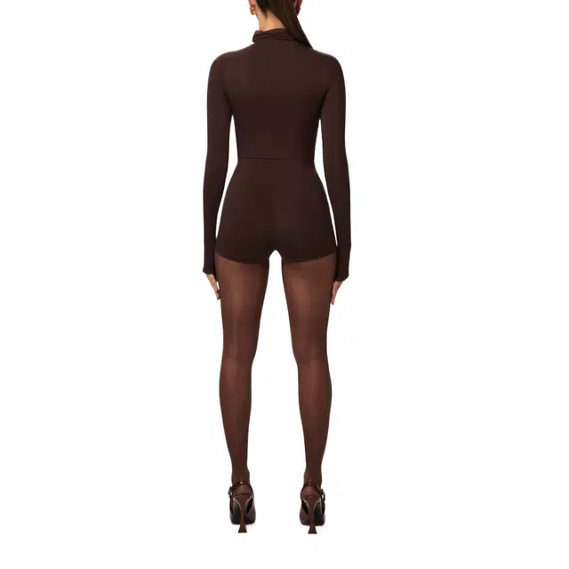 NAKED WARDROBE Smooth Turtleneck Top NW