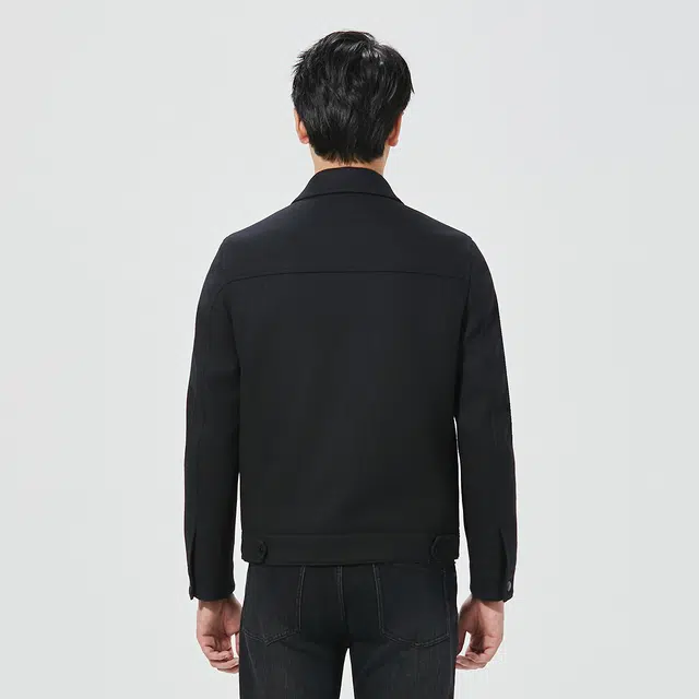 利郎 热燃科技保暖翻领时尚都市绵羊毛冬季大衣 男款