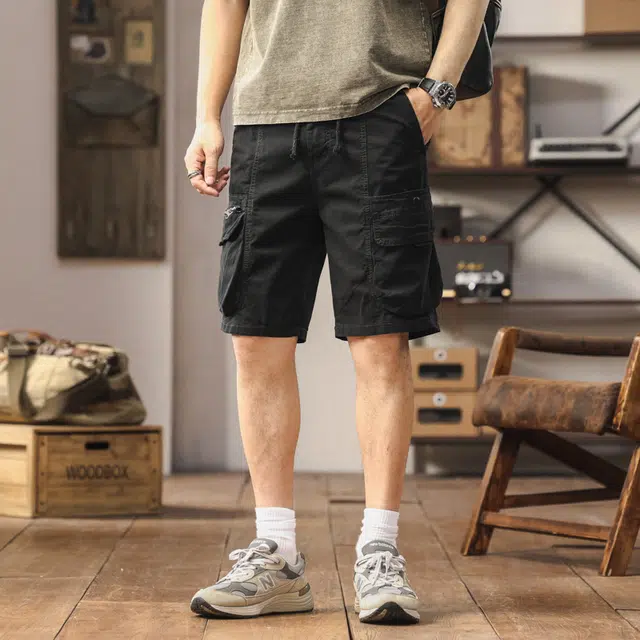 金盾 工装裤服饰美式宽松时尚时髦休闲短裤 男款