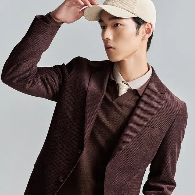 SAINT ANGELO Sporty Knit Check Blazer