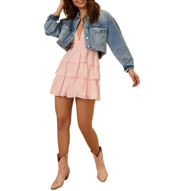 ALTAR'D STATE Mini Dress Ellie Tiered