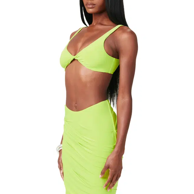 NAKED WARDROBE Twist Tank Crop Top Hourglass