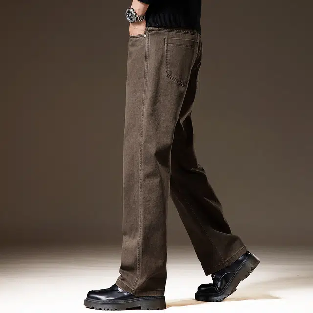 贵色 秋季 日系简约风潮流百搭直筒日常出行立体裁剪设计垂感长裤休闲裤 宽松 男女同款