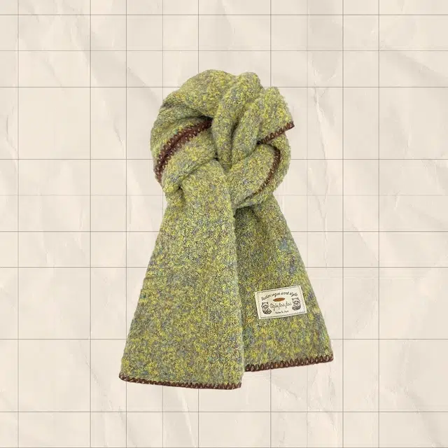 恩僾德 高级氛围感软糯缝边针织加厚保暖显白 聚酯纤维 绒线围巾 男女同款情侣款