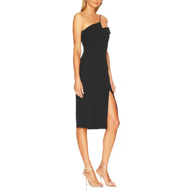 SUPERDOWN Jillian Asymmetric Midi Dress