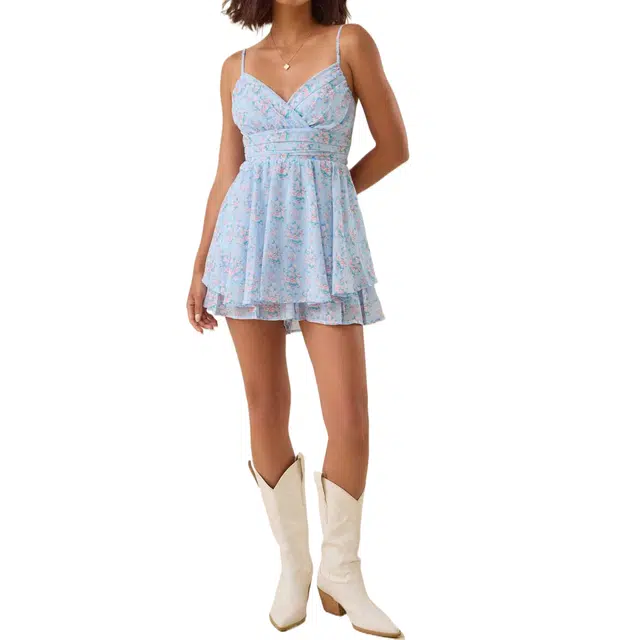 ALTAR'D STATE Double Layered Romper Lainey
