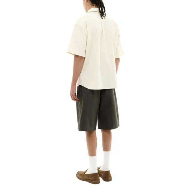 BESLOW RIPPLE COTTON HALF SHIRT