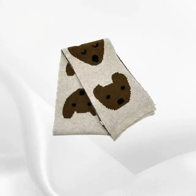 恩僾德 日系可爱眼镜小狗百搭针织防寒保暖 聚酯纤维 绒线围巾 男女同款情侣款