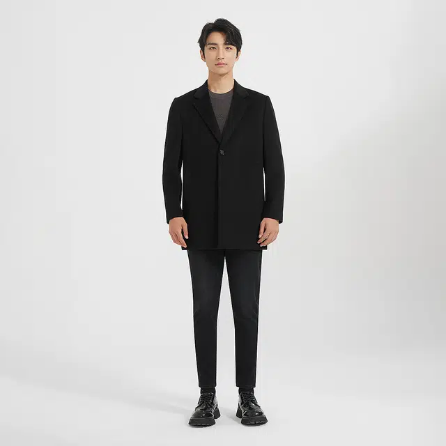 利郎 商务休闲中长款质感百搭冬季毛呢大衣 男款