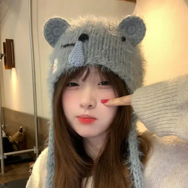 恩僾德 可爱保暖百搭防寒 聚酯纤维 绒线帽 男女同款情侣款