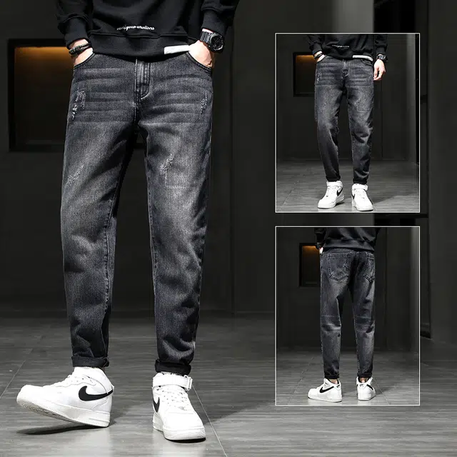 金盾 哈伦潮流日系宽松直筒牛仔裤 男款