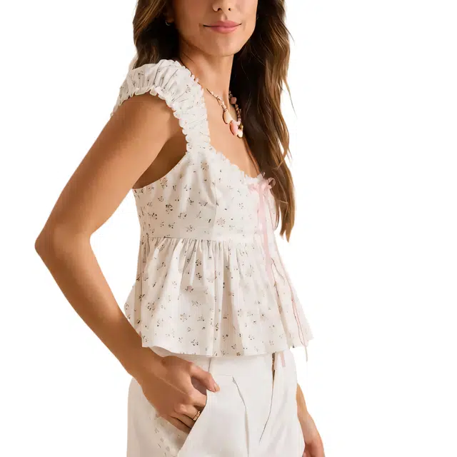 ALTAR'D STATE Annie Floral Babydoll Top