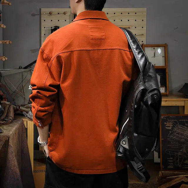 遨宇 美式复古痞帅工装长袖户外潮牌纯棉休闲猎装衬衫 男女同款