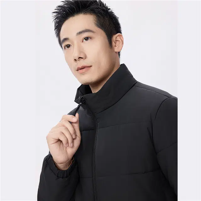 佐丹奴 棉衣外套夹棉保暖纯色立领夹克棉服 男款