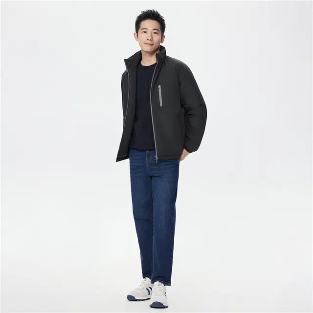 佐丹奴 夹棉立领多口袋插肩棉衣外套棉服 男款