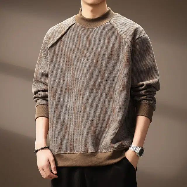 贵色 潮牌复古拼接重磅长袖日系潮流亲肤柔软百搭卫衣 男女同款