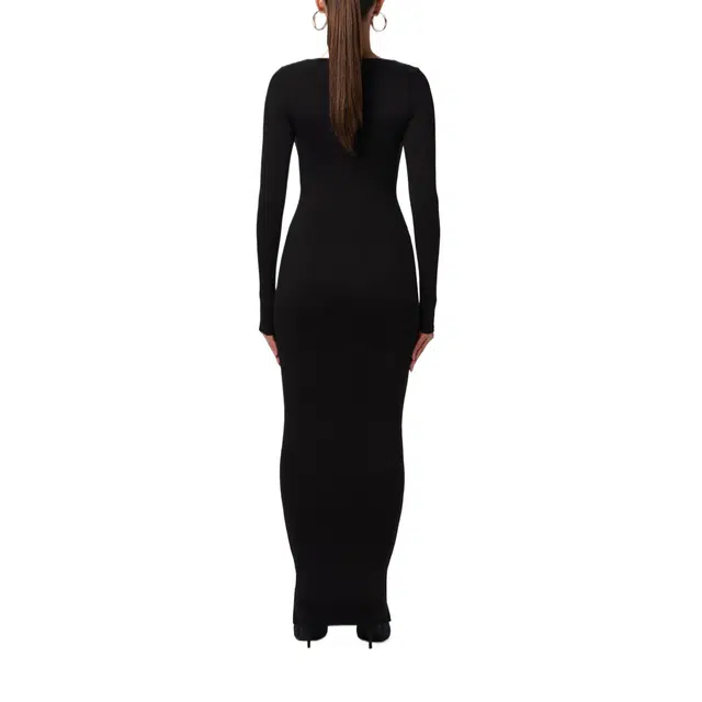 NAKED WARDROBE NW Square Neck Sculpt Maxi Dress
