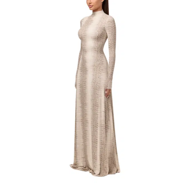NAKED WARDROBE Animal Print Maxi Dress Naked